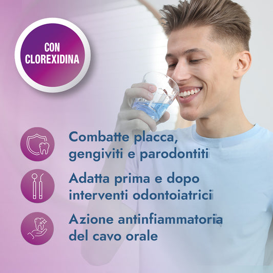 Kit DentalPro Clorexydin - Collutorio 0,20% + Collutorio 0,12% + Gel dentale 0,30%