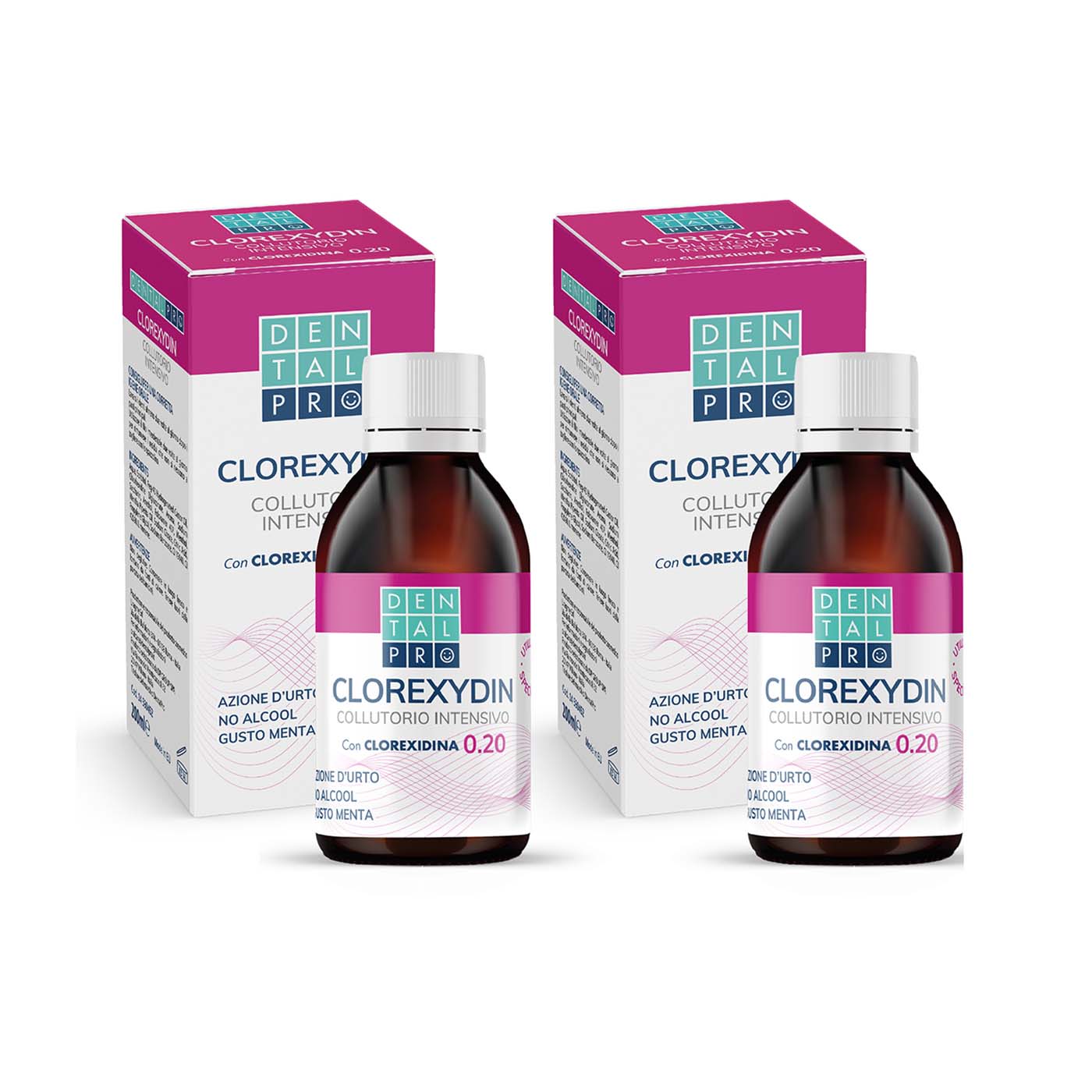 Collutorio DentalPro Clorexydin 0,20% - 2×200ml