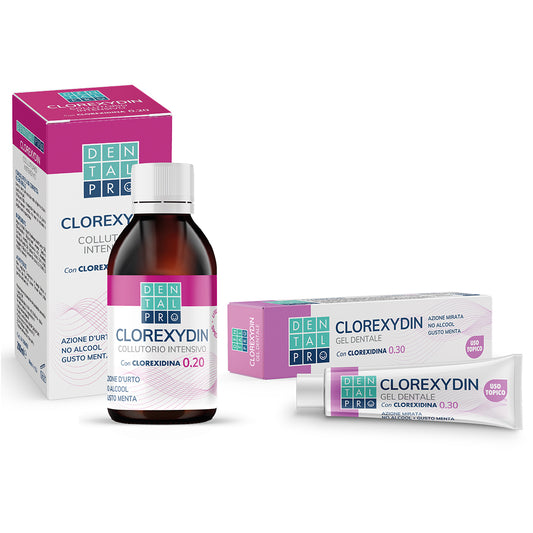 Kit DentalPro Clorexydin -  Collutorio 0,20% e Gel dentale 0,30%